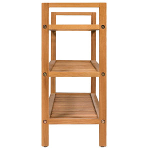 vidaXL Shoe Rack with 3 Tiers 100x27x60 cm Solid Oak Wood