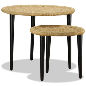 vidaXL Coffee Table Set 2-piece Natural Jute
