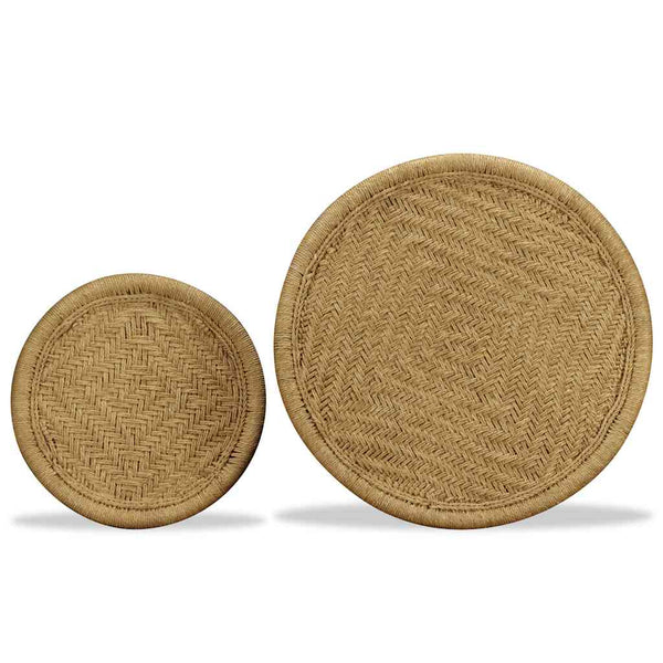 vidaXL Coffee Table Set 2-piece Natural Jute