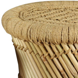 vidaXL Stool 2 pcs. Bamboo and Jute