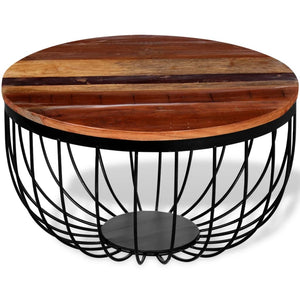 vidaXL Coffee Table Solid Reclaimed Wood