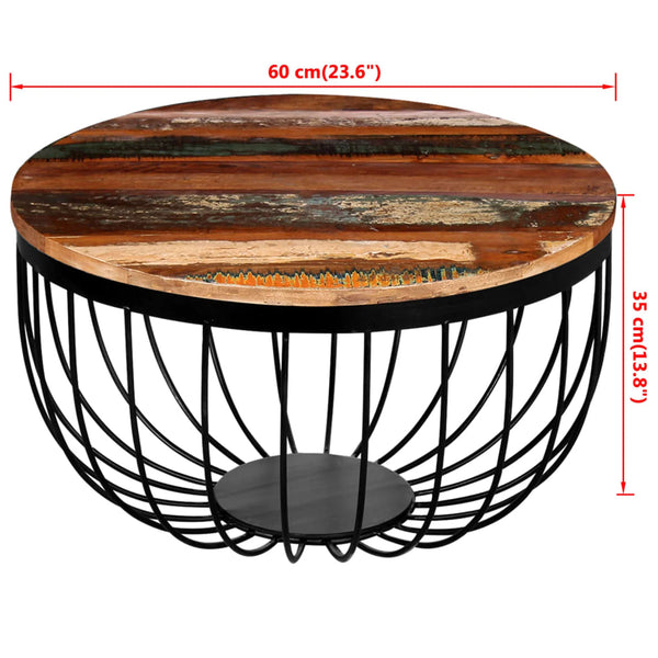 vidaXL Coffee Table Solid Reclaimed Wood
