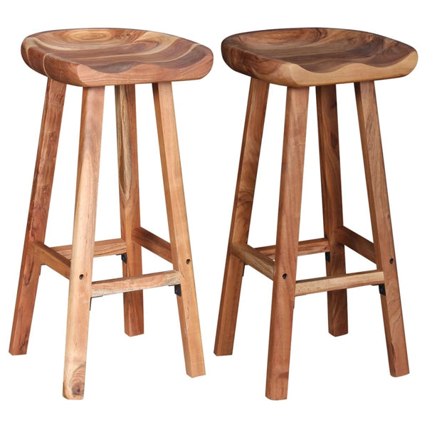 vidaXL Bar Stools 2 pcs. Solid Acacia Wood
