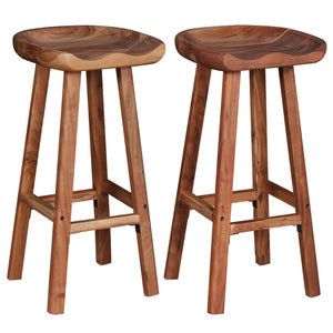 vidaXL Bar Stools 2 pcs. Solid Acacia Wood