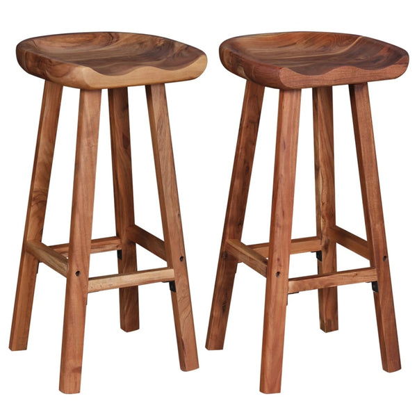 vidaXL Bar Stools 2 pcs. Solid Acacia Wood