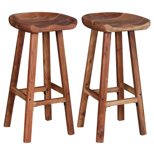 vidaXL Bar Stools 2 pcs. Solid Acacia Wood