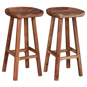 vidaXL Bar Stools 2 pcs. Solid Acacia Wood