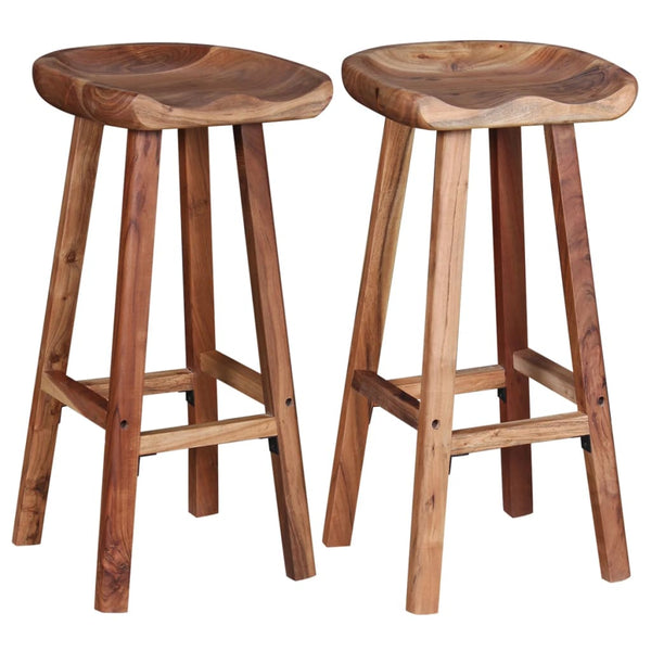 vidaXL Bar Stools 2 pcs. Solid Acacia Wood
