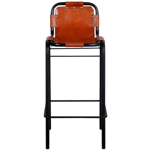 vidaXL Bar Stools 2 pcs. Genuine Leather
