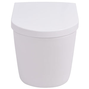 vidaXL Wall-Mounted Toilet Ceramic White