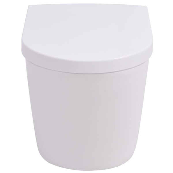 vidaXL Wall-Mounted Toilet Ceramic White