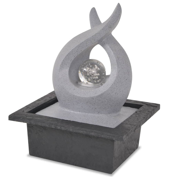 vidaXL Indoor Fountain with LED Polyresin