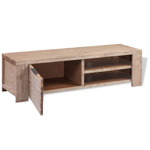 vidaXL TV Cabinet Solid Acacia Wood Brushed 140x38x40 cm