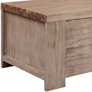 vidaXL TV Cabinet Solid Acacia Wood Brushed 140x38x40 cm