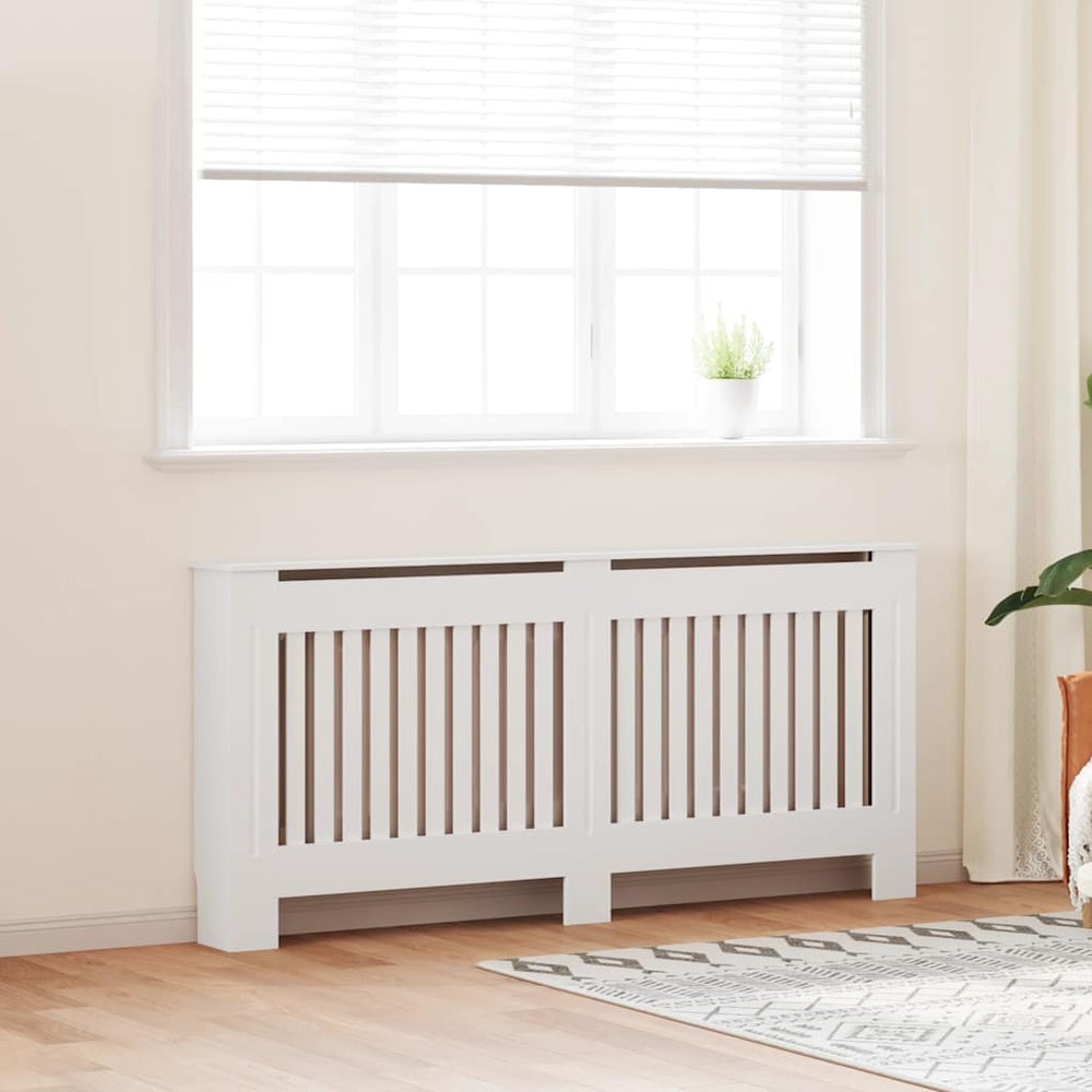 vidaXL Radiator Cover White Engineered Wood 172 cm