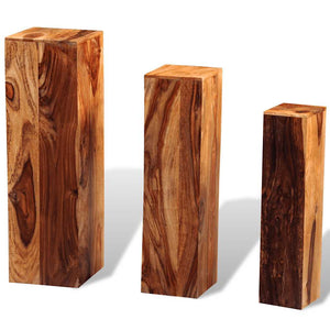 vidaXL 3-Tier Plant Stand Solid Acacia Wood Brown