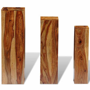 vidaXL 3-Tier Plant Stand Solid Acacia Wood Brown