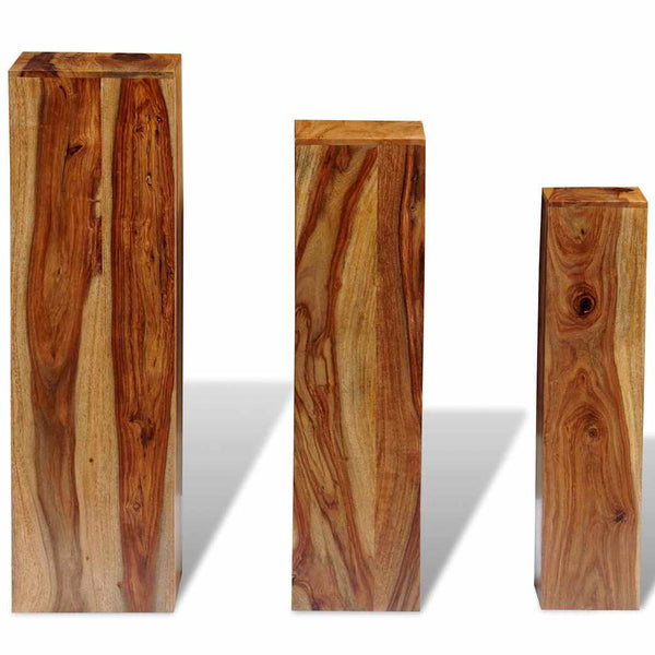 vidaXL 3-Tier Plant Stand Solid Acacia Wood Brown