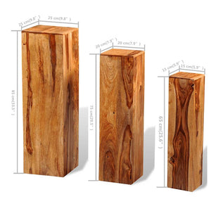 vidaXL 3-Tier Plant Stand Solid Acacia Wood Brown