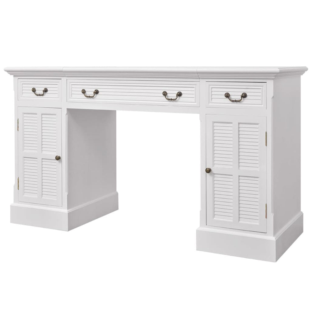 vidaXL Desk Secretary White 140 x 48 x 80 cm