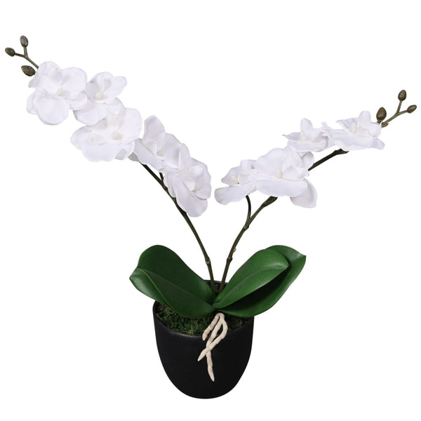 vidaXL Artificial Orchid with Pot 30 cm White