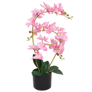 vidaXL Artificial Orchid with Pot 65 cm Pink