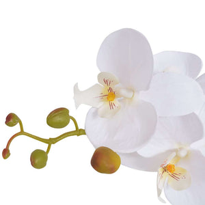 vidaXL Artificial Orchid with Pot 75 cm White