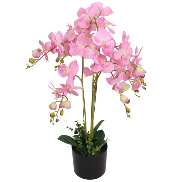 vidaXL Artificial Orchid with Pot 75 cm Pink