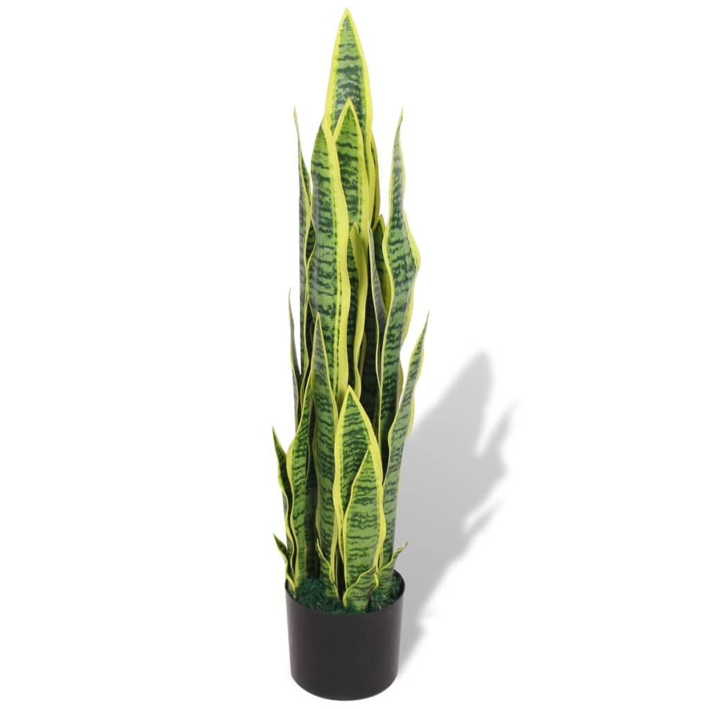 vidaXL Artificial Sansevieria Snake Plant with Pot 90 cm Green