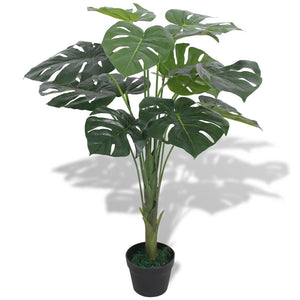 vidaXL Artificial Monstera Swiss Cheese Plant with Pot 70 cm Green