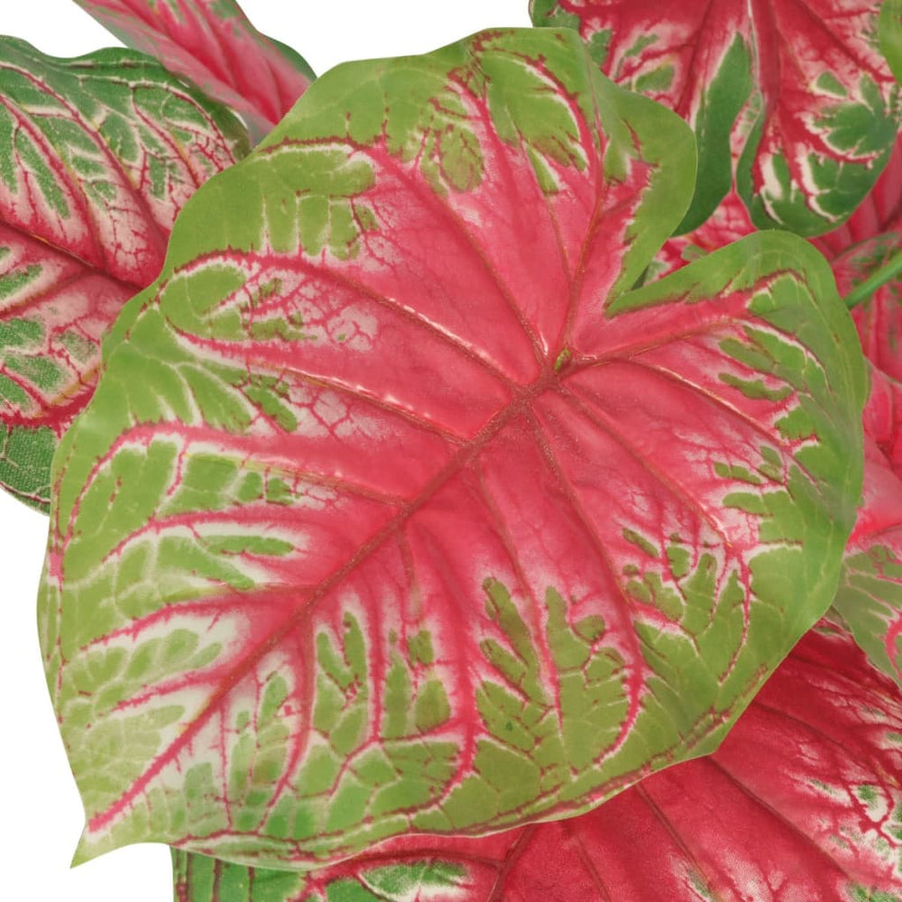 vidaXL Artificial Caladium Plant with Pot 85 cm Red and Green