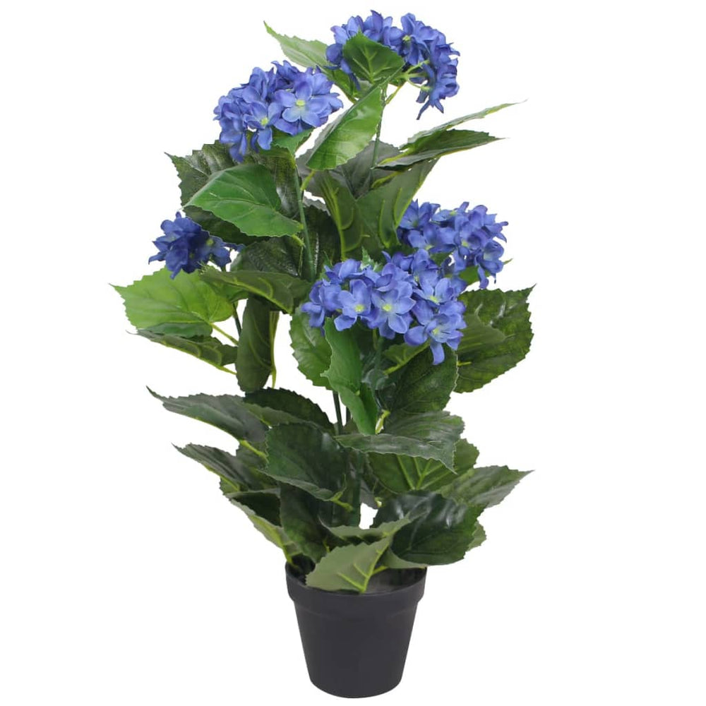 vidaXL Artificial Hydrangea with Pot 60 cm Blue
