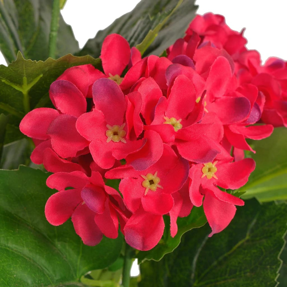 vidaXL Artificial Hydrangea with Pot 60 cm Red