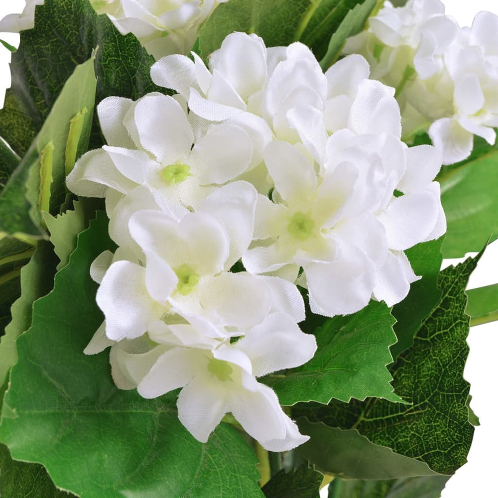 vidaXL Artificial Hydrangea with Pot 60 cm White