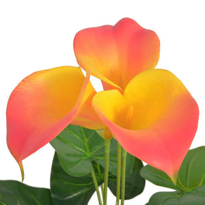 vidaXL Artificial Calla Lily with Pot 45 cm Red and Yellow