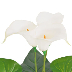 vidaXL Artificial Calla Lily with Pot 45 cm White