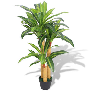 vidaXL Artificial Dragon Tree with Pot 100 cm Green