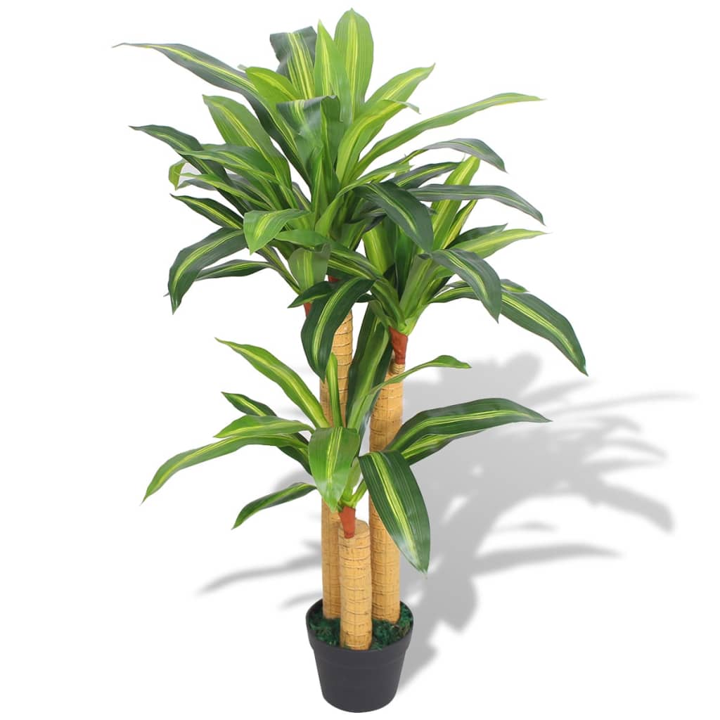 vidaXL Artificial Dragon Tree with Pot 100 cm Green