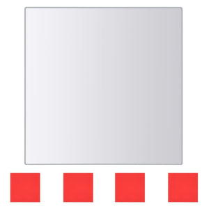 vidaXL 8-piece Mirror Tile Set Various Shapes Glass