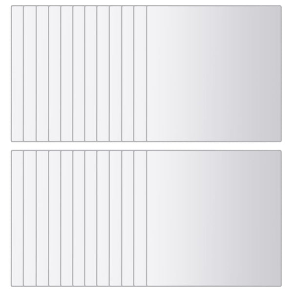 vidaXL 24-Piece Mirror Tile Set Square Glass