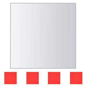 vidaXL 24-Piece Mirror Tile Set Square Glass