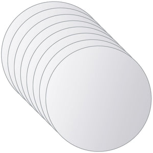 vidaXL 8-piece Round Mirror Tile Set Glass
