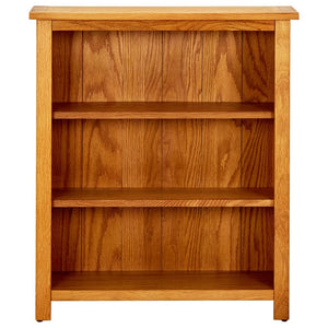vidaXL Bookshelf 3 Compartments 70x22.5x82 cm Solid Oak