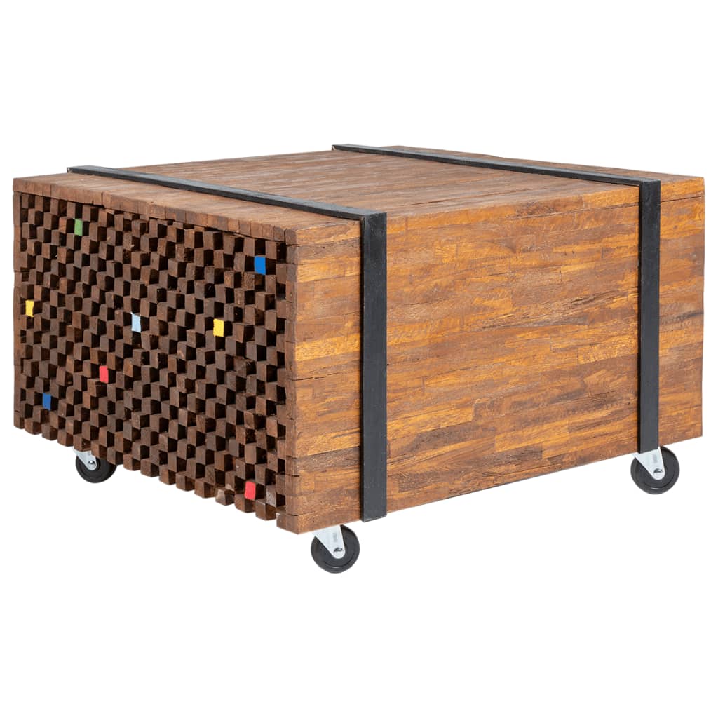 vidaXL Teak Side Table 60x60x38 cm