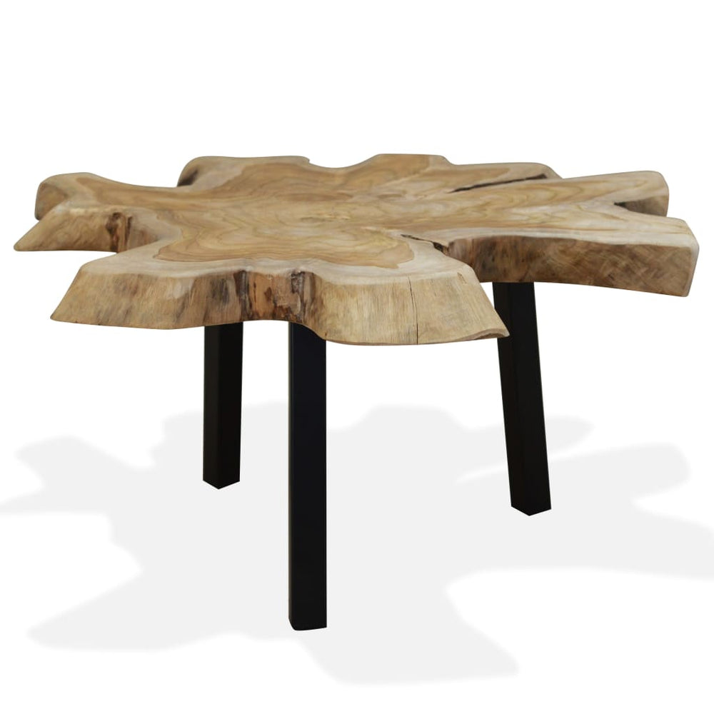 vidaXL Coffee Table Solid Teak Wood 80x70x38 cm