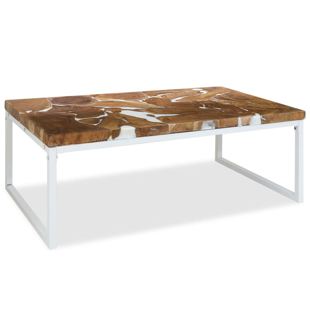 vidaXL Coffee Table Teak Resin 110x60x40 cm
