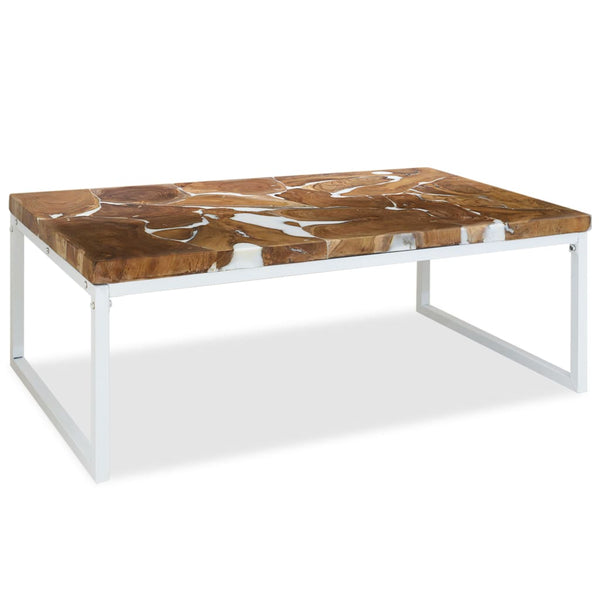 vidaXL Coffee Table Teak Resin 110x60x40 cm