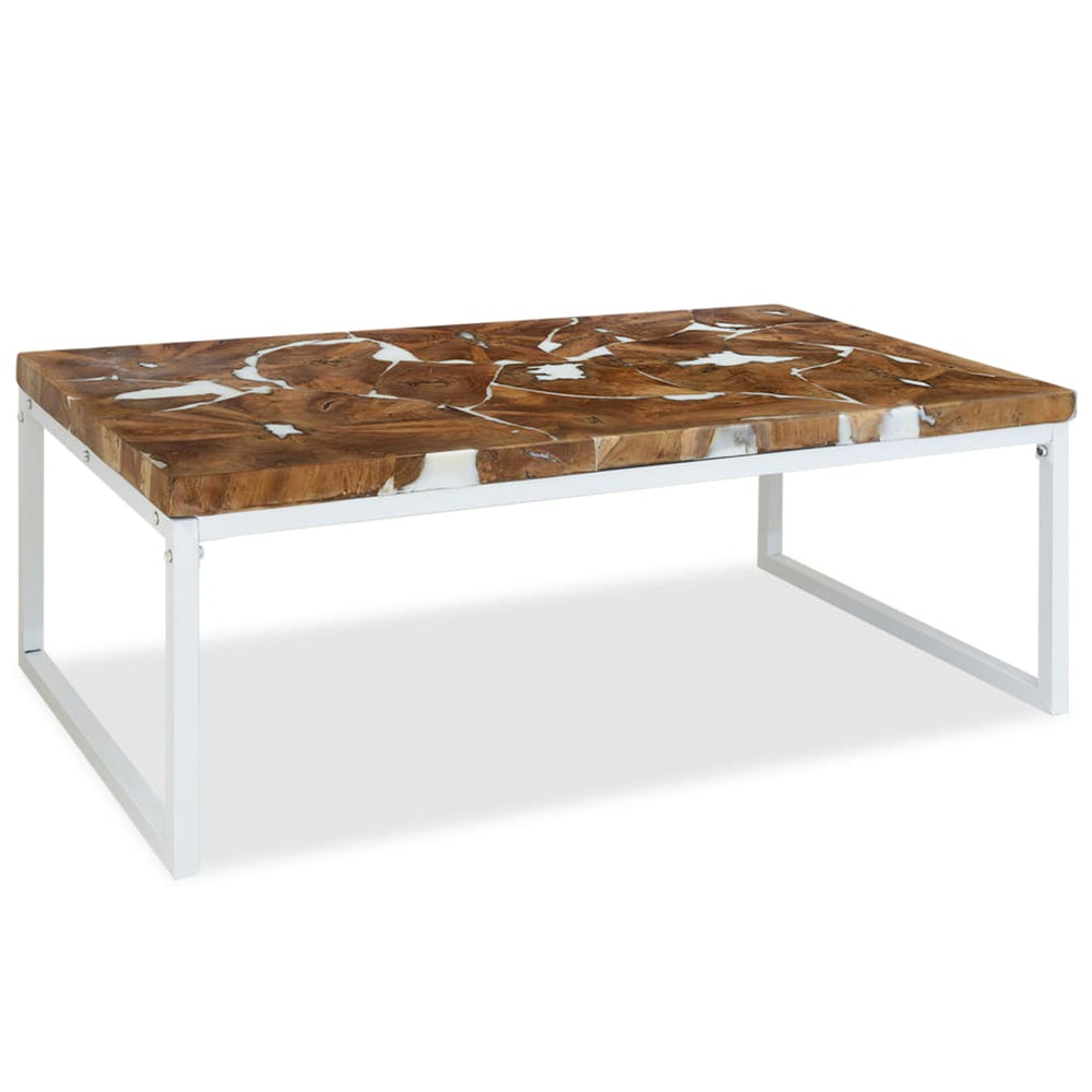 vidaXL Coffee Table Teak Resin 110x60x40 cm