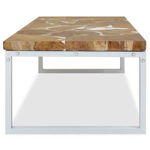 vidaXL Coffee Table Teak Resin 110x60x40 cm