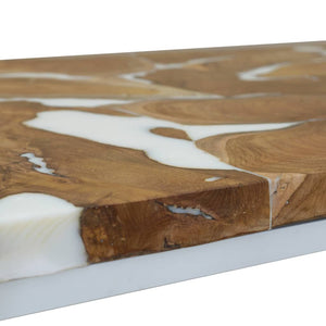 vidaXL Coffee Table Teak Resin 110x60x40 cm